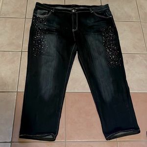 COPY - Ashley Stewart Embellished Blue Jeans Size 26